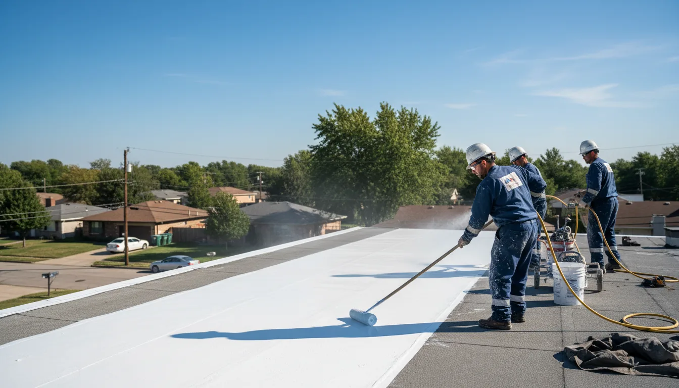 Commercial roof coating in Oakdale, IL near me